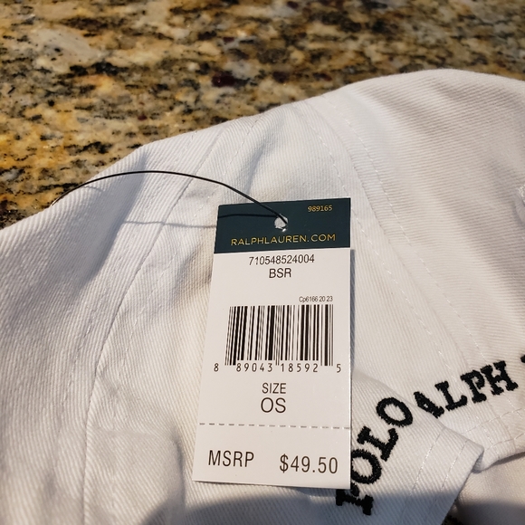 POLO RALPH LAUREN LIMITED VARSITY POLO BEAR 🐻 LOGO WHITE CAP HAT OSFA $49 NWT - Picture 9 of 9
